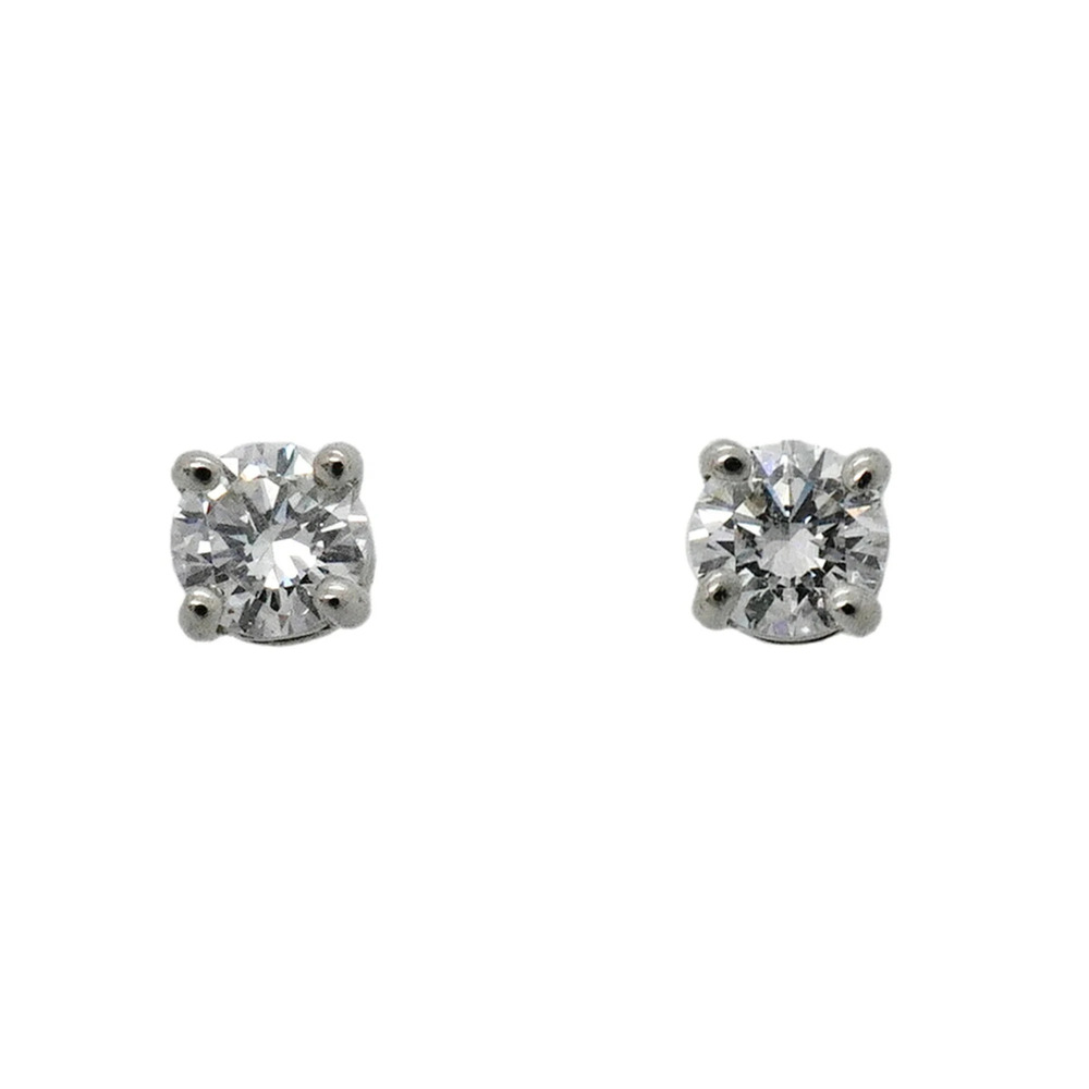 Tiffany & Co. Solitaire Earrings, 1PD (One Diamond), Platinum 950, Ladies'